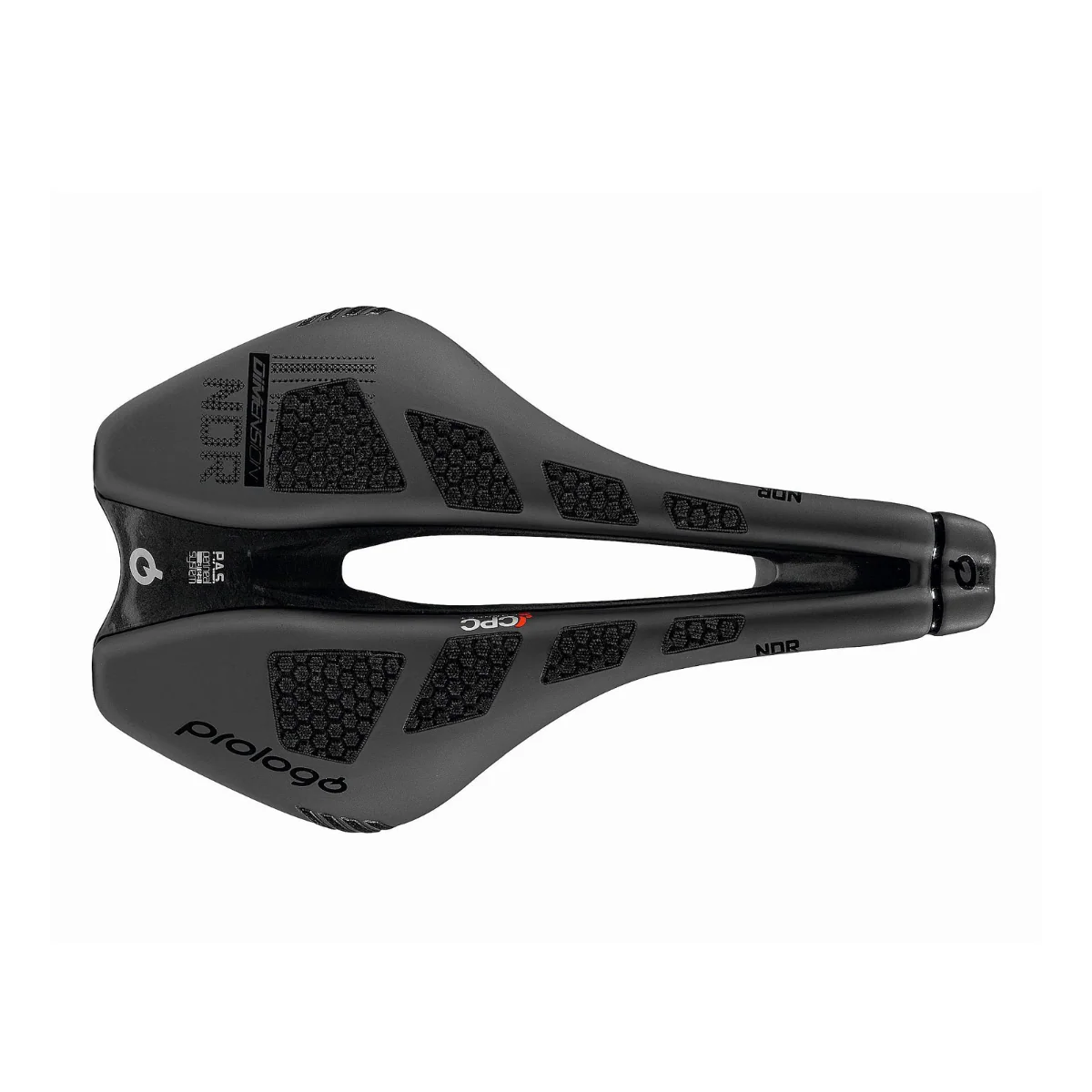 Selle PROLOGO DIMENSION NDR CPC 143 mm Rails TiroX Noir