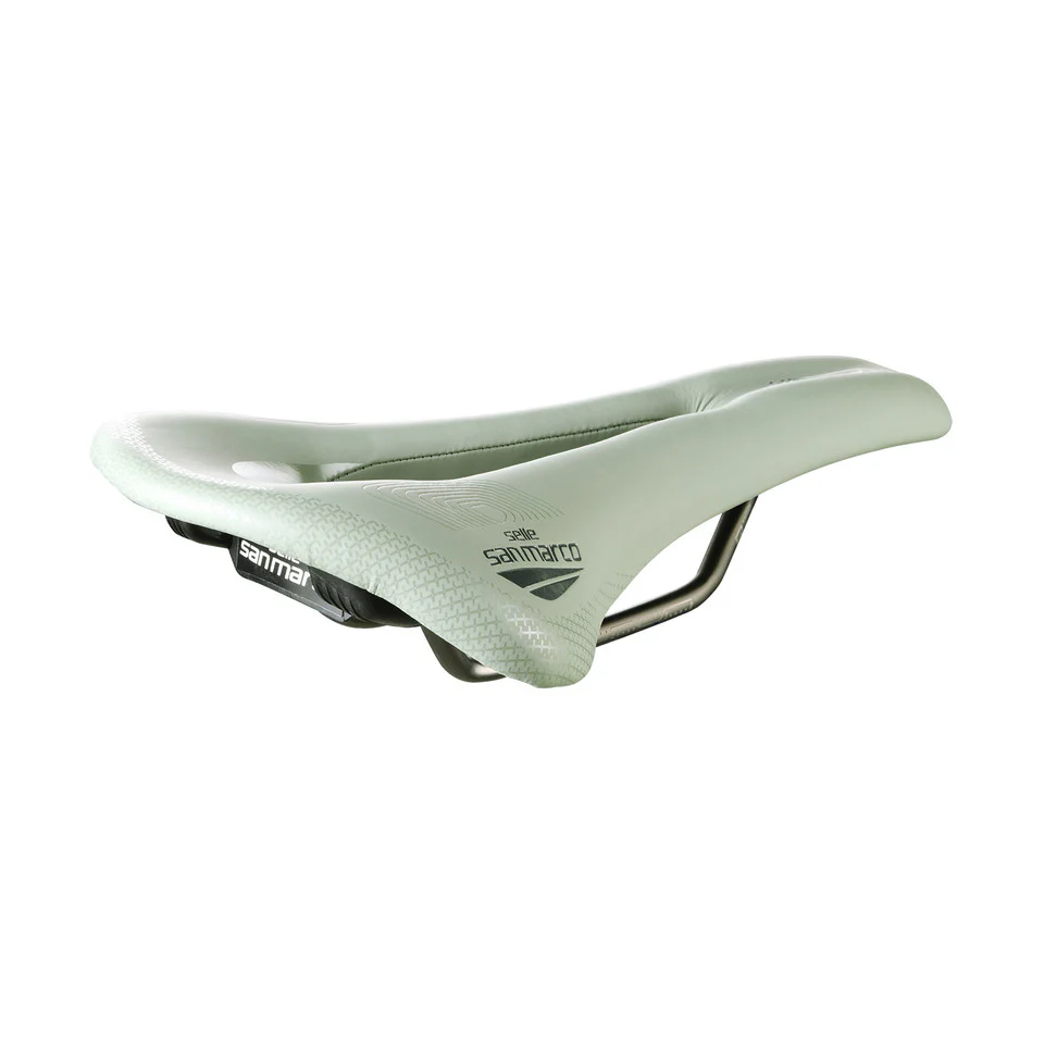 Selle SAN MARCO ALLROAD SUPERCONFORT OPEN-FIT RACING L3 Largeur 146mm Rails Acier Xsilite Vert Sauge