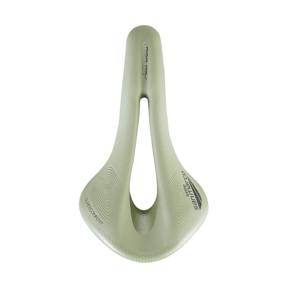 Selle SAN MARCO ALLROAD SUPERCONFORT OPEN-FIT RACING L3 Largeur 146mm Rails Acier Xsilite Vert Sauge - Image 3