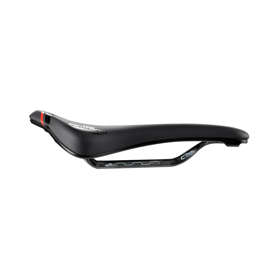 Selle SAN MARCO GROUND SHORT OPEN-FIT CARBON FX 155mm Noir - Image 2