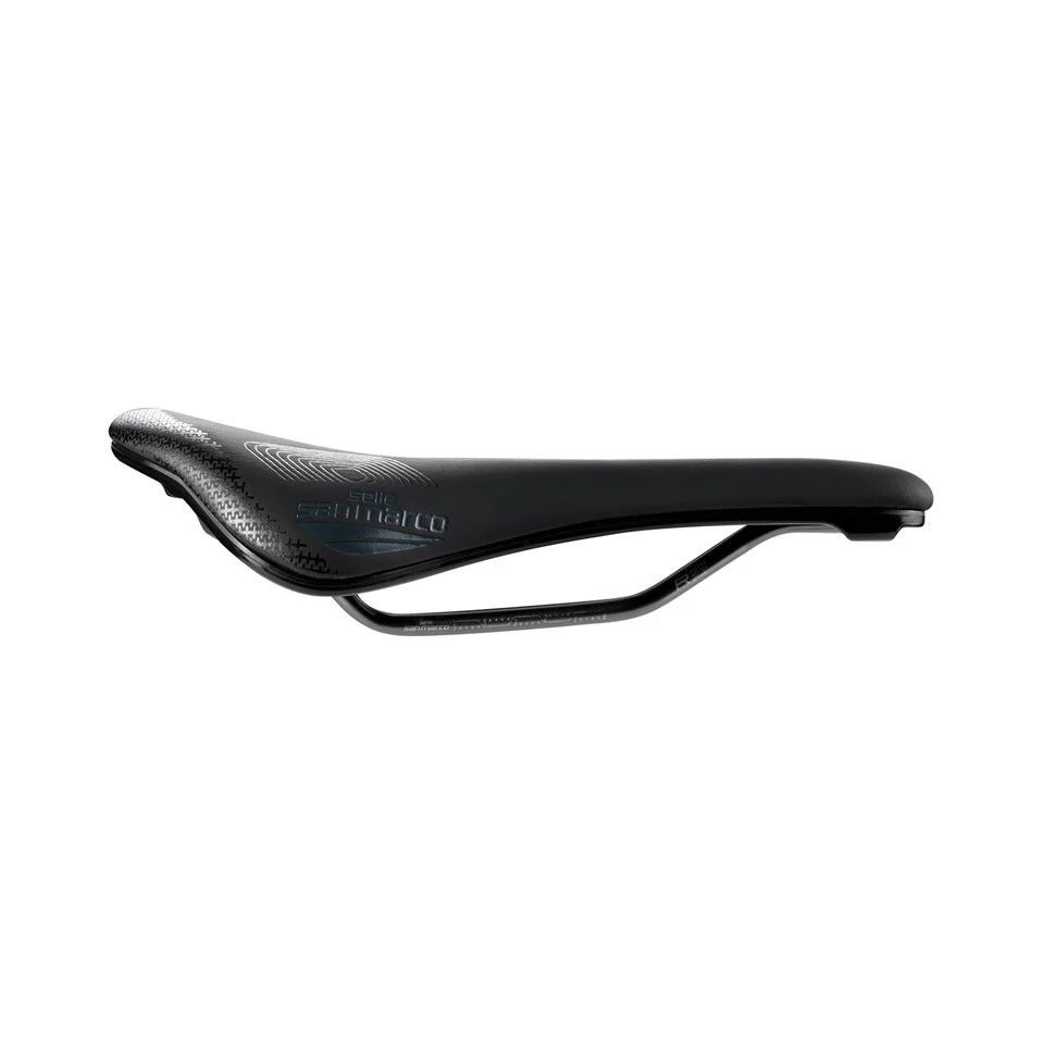 Selle SAN MARCO SHORTFIT 2.0 SUPERCOMFORT OPEN-FIT RACING S3 Largeur 140mm Rails Acier Xsilite - Image 2