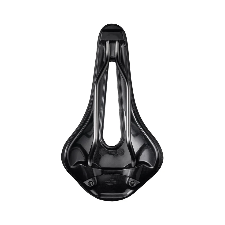 Selle SAN MARCO SHORTFIT 2.0 SUPERCOMFORT OPEN-FIT RACING S3 Largeur 140mm Rails Acier Xsilite - Image 4