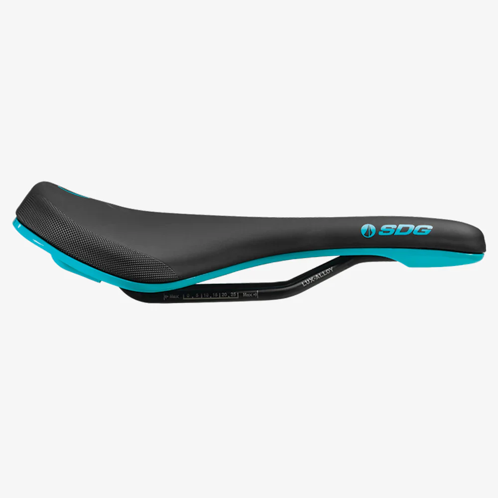 Selle SDG BEL-AIR V3 MAX Rails Lux-Alloy Noir/Turquoise - Image 3