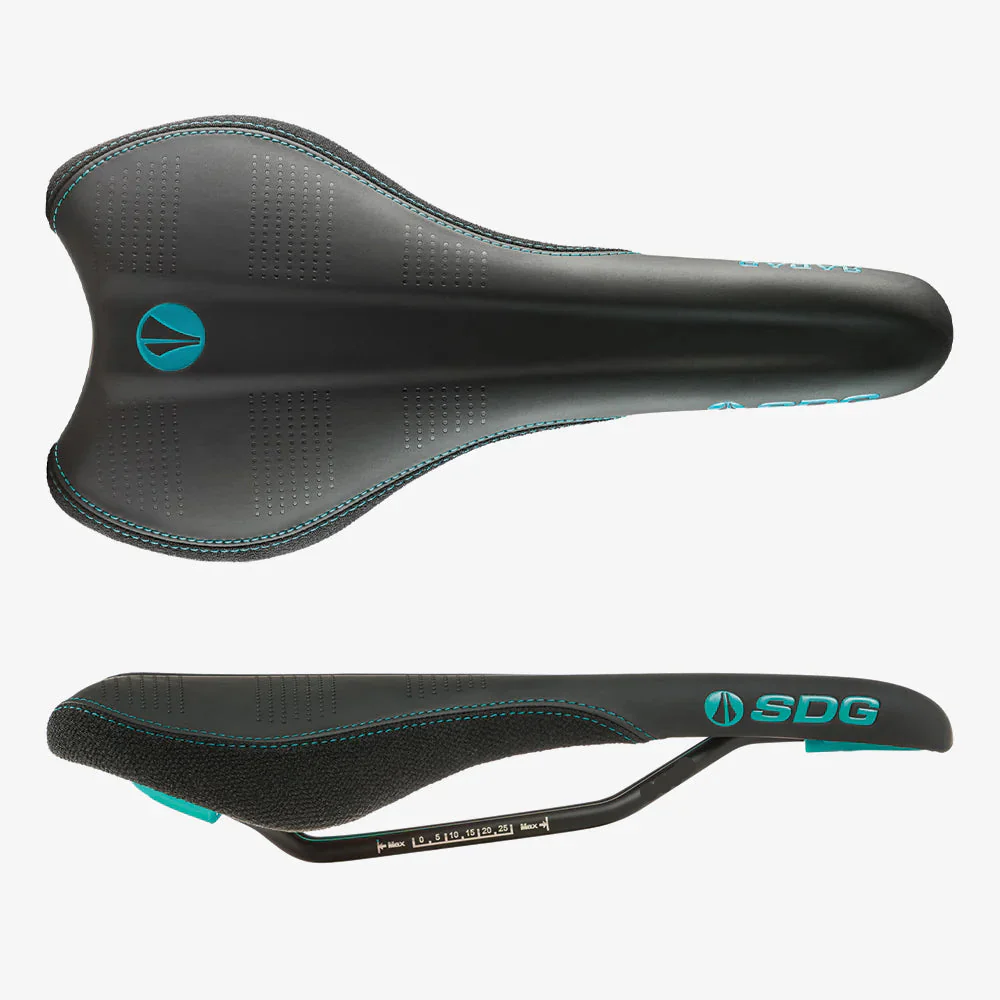Selle SDG RADAR MTN Rails Cr-Mo Noir/Turquoise