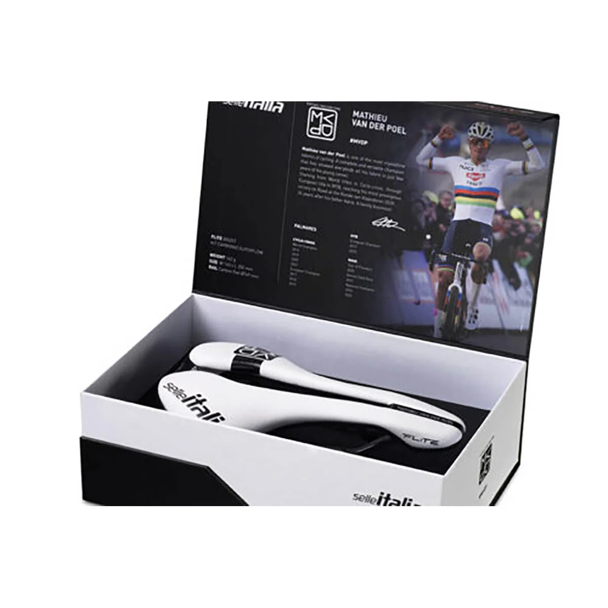 Selle SELLE ITALIA FLITE BOOST SUPERFLOW L Rails Carbone - Édition Spéciale Mathieu VAN DER POEL - Image 3
