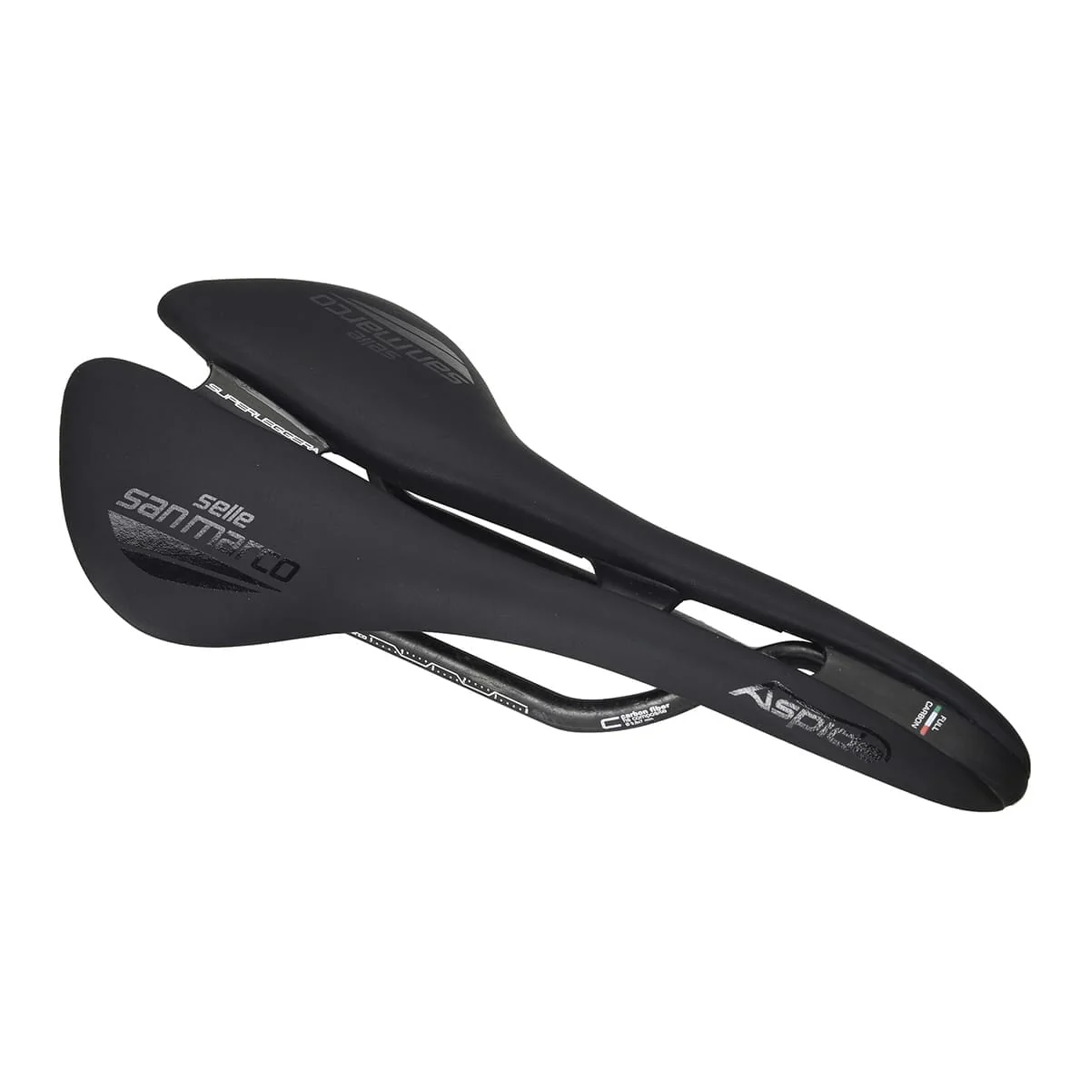 Selle SAN MARCO ASPIDE SUPERLEGGERA OPEN FIT WIDE Rails Carbone