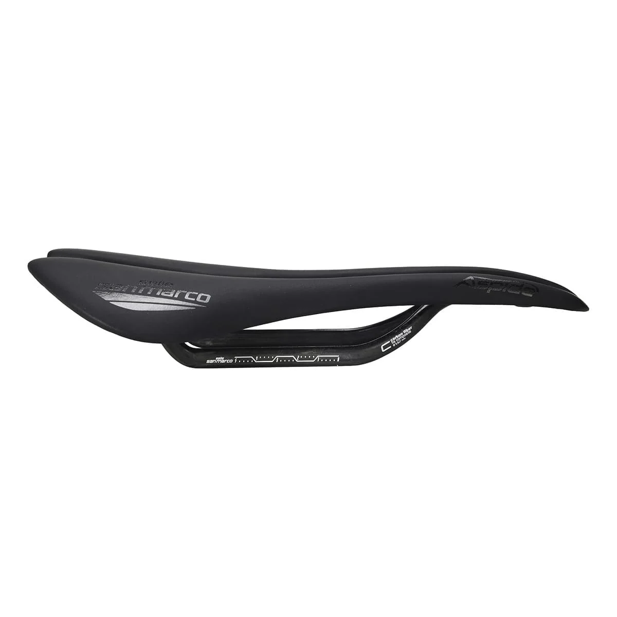 Selle SAN MARCO ASPIDE SUPERLEGGERA OPEN FIT WIDE Rails Carbone - Image 2