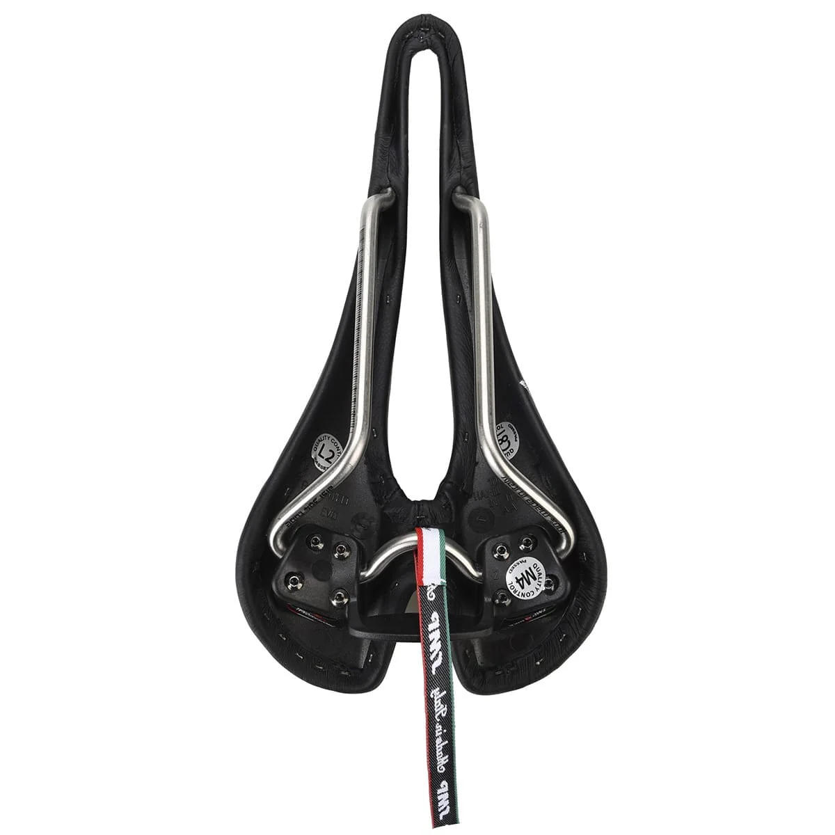Selle SMP STRATOS Cuir Rails Inox Noir - Image 5