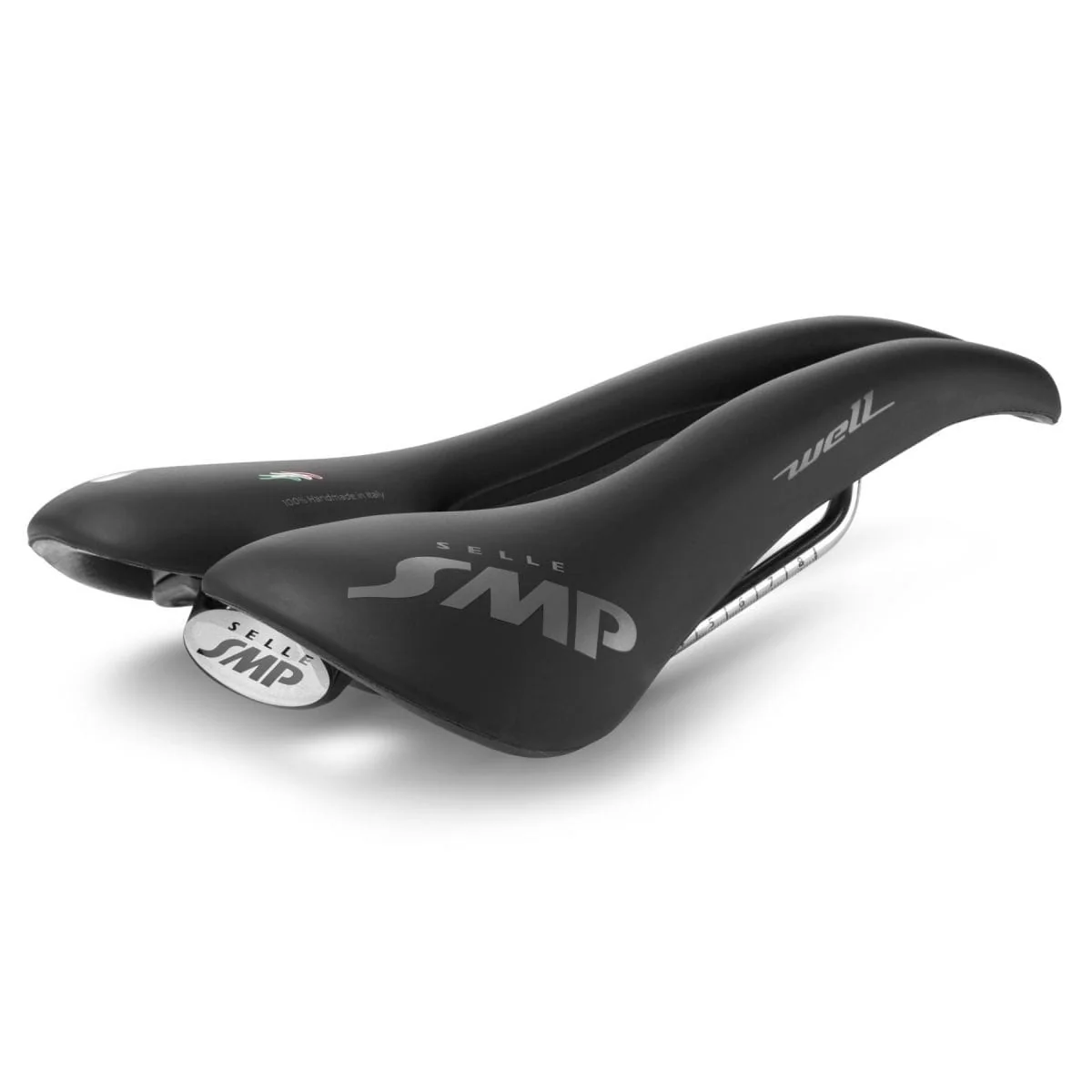Selle SMP WELL Largeur 144mm Rails Acier Noir