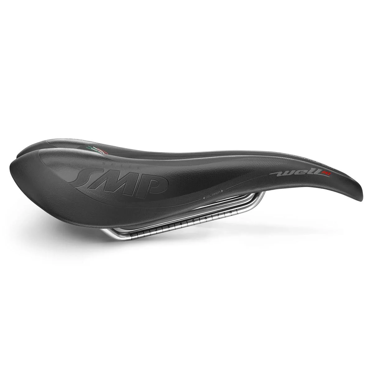 Selle SMP WELL M1 GEL Largeur 163mm Rails Acier Inox Noir - Image 2