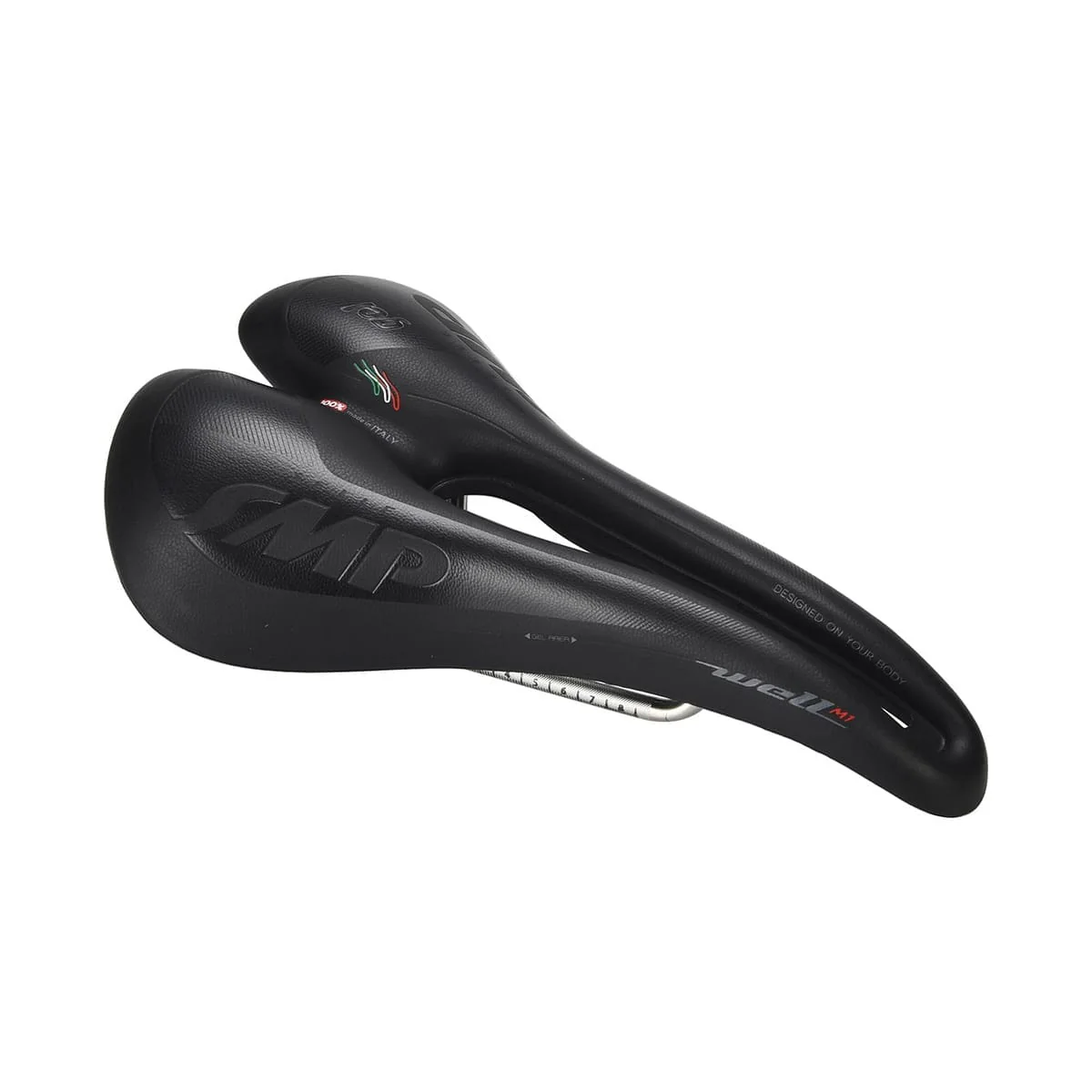 Selle SMP WELL M1 GEL Largeur 163mm Rails Acier Inox Noir - Image 5