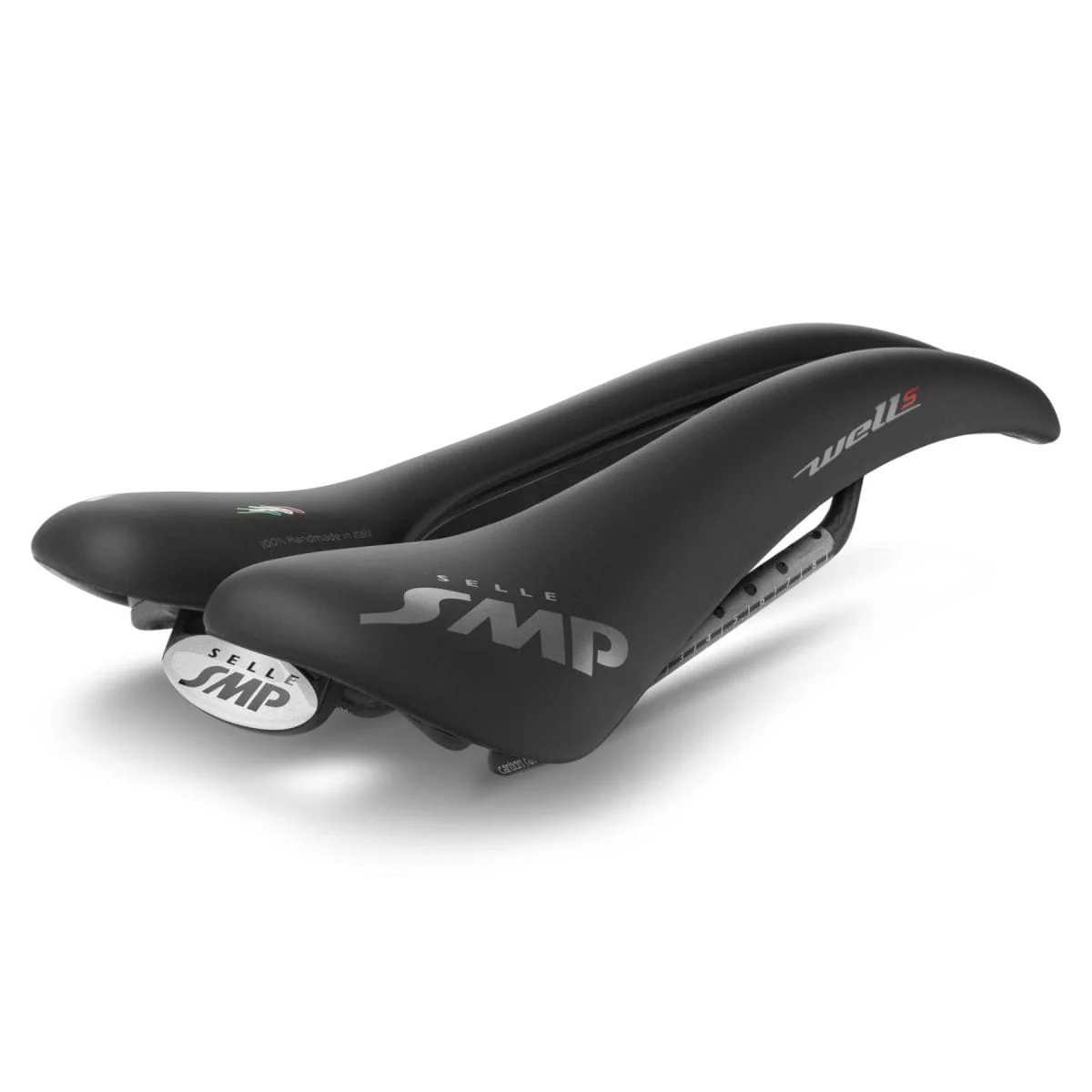 Selle SMP WELL S Largeur 138mm Rails Carbone Noir