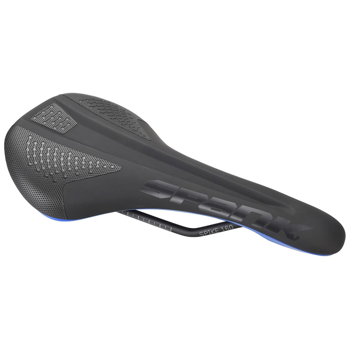 Selle SPANK SPIKE 160 Cuir Rails CrMo Bleu - Image 2