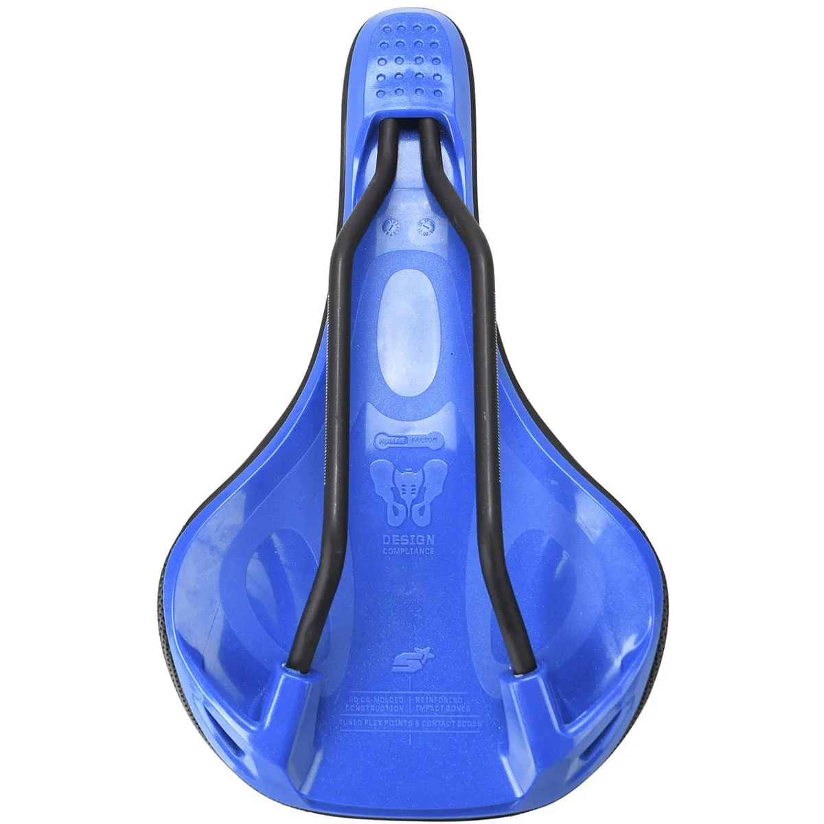 Selle SPANK SPIKE 160 Cuir Rails CrMo Bleu - Image 6