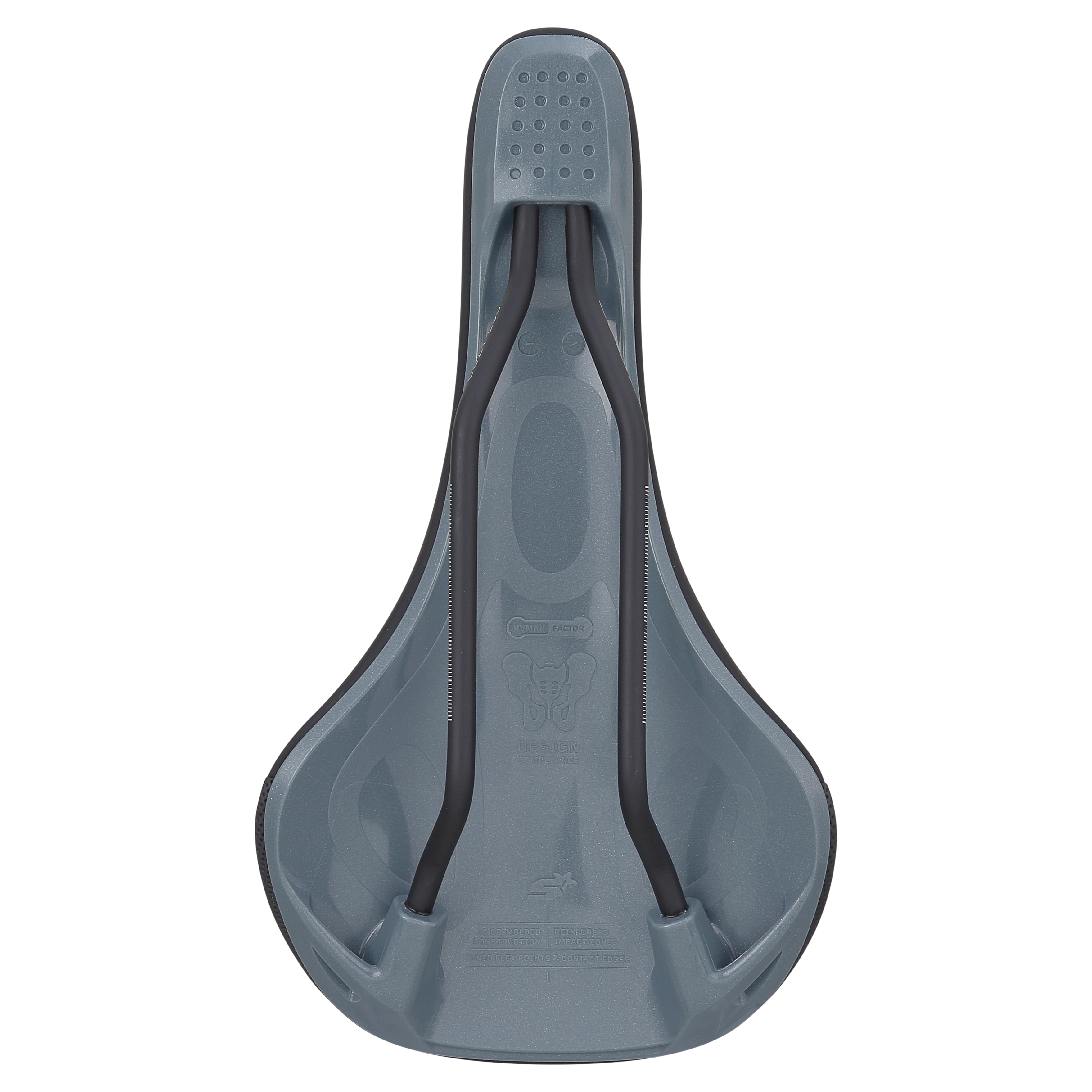 Selle SPANK SPIKE 160 Cuir Rails CrMo Gris - Image 2