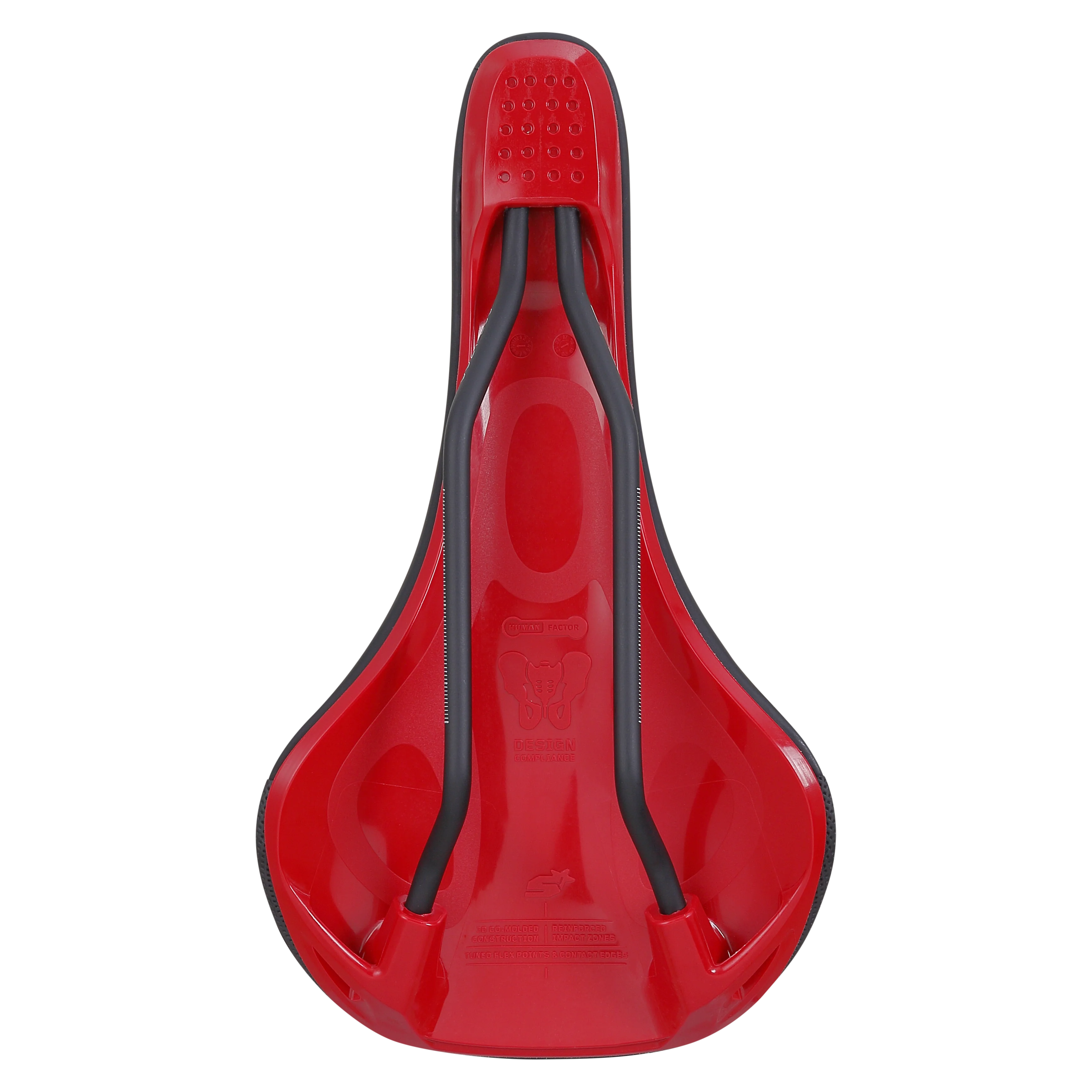 Selle SPANK SPIKE 160 Cuir Rails CrMo Rouge - Image 3