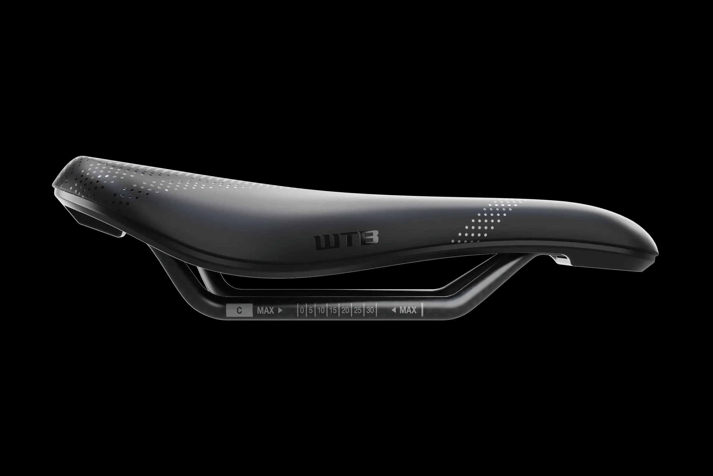 Selle WTB SOLANO SL FUSION Medium 142mm Rails Carbone Noir - Image 2