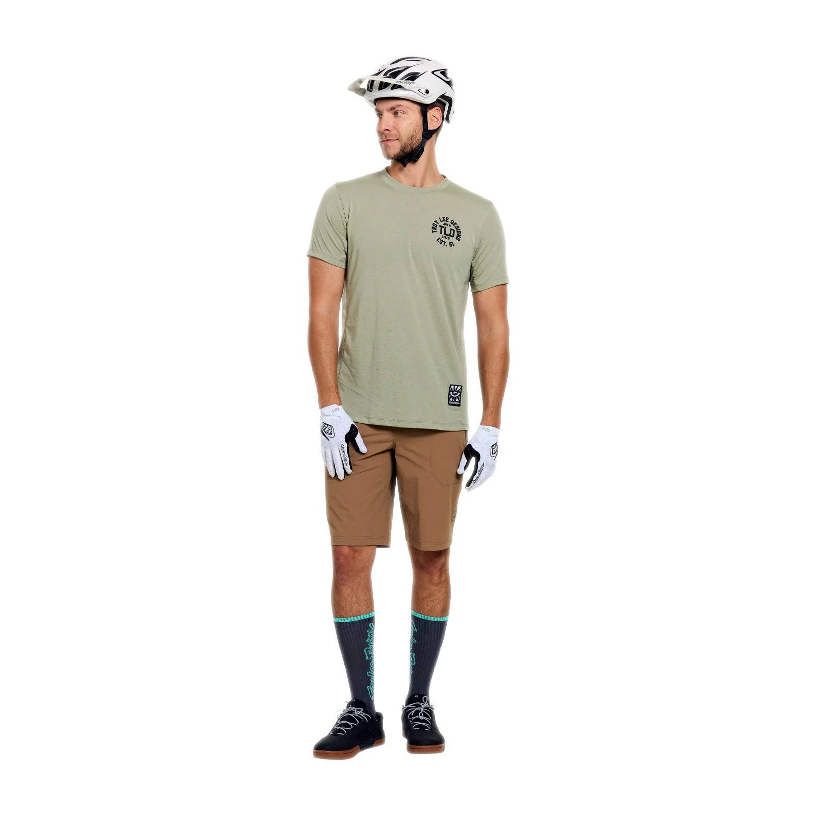 Short TROY LEE DESIGNS SKYLINE TRAIL avec Liner Mono Beige - Image 2