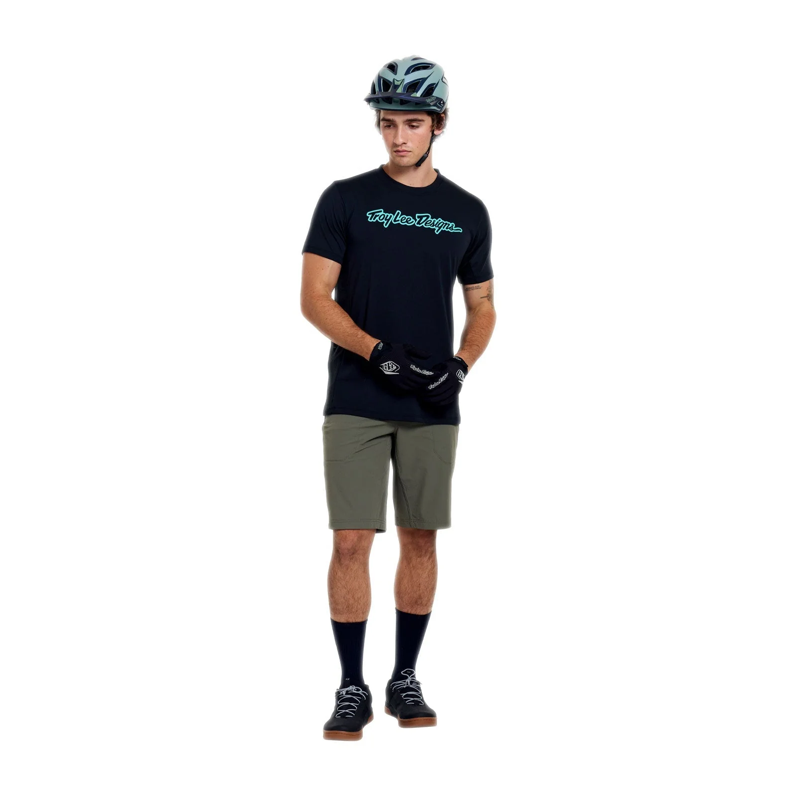 Short TROY LEE DESIGNS SKYLINE TRAIL avec Liner Mono Kaki - Image 2