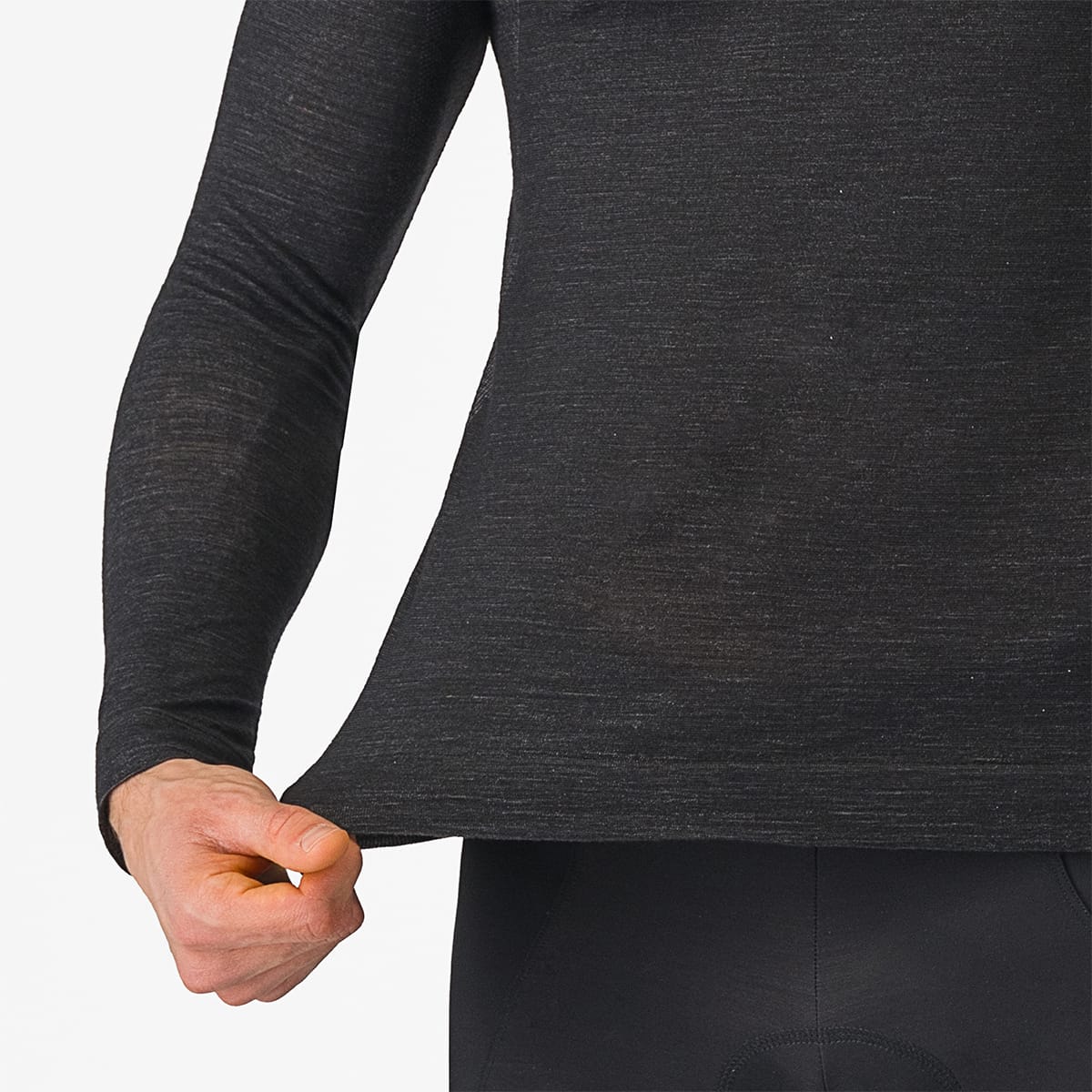 Sous-Vêtement CASTELLI MERINO SEAMLESS Manches Longues Noir - Image 3