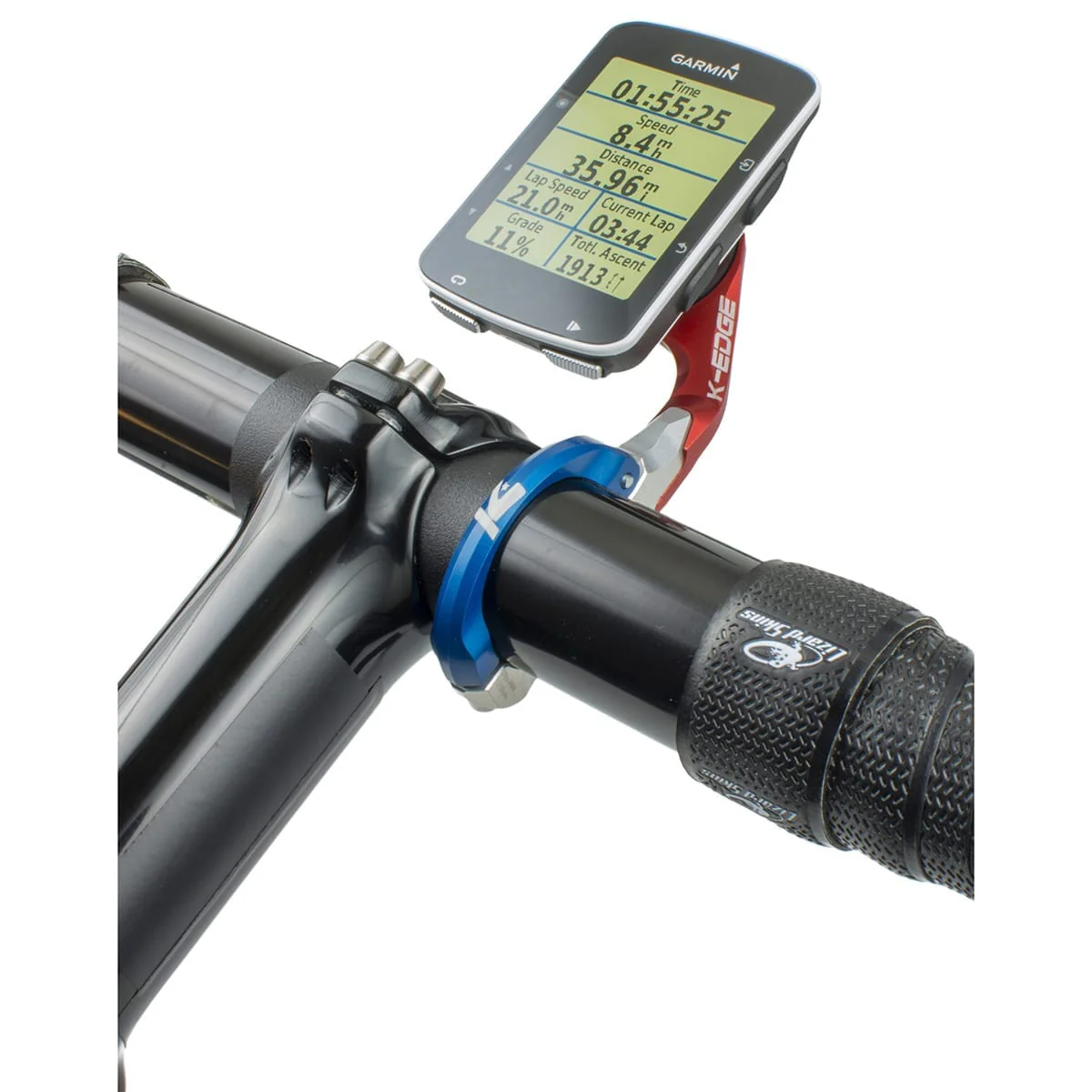Support de Cintre K-EDGE RACE pour GPS GARMIN EDGE Bleu/Rouge/Gris - Image 2
