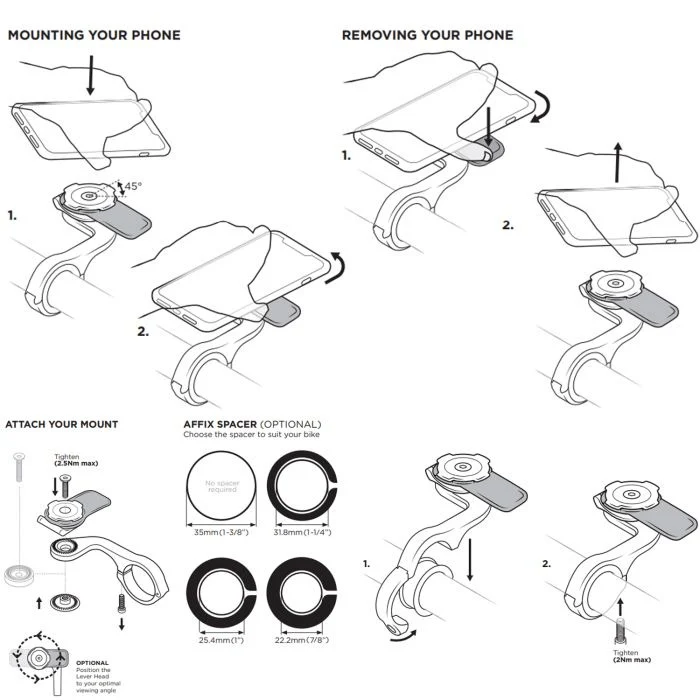 Support de Fixation pour Cintre QUADLOCK OUT FRONT MOUNT PRO - Image 3