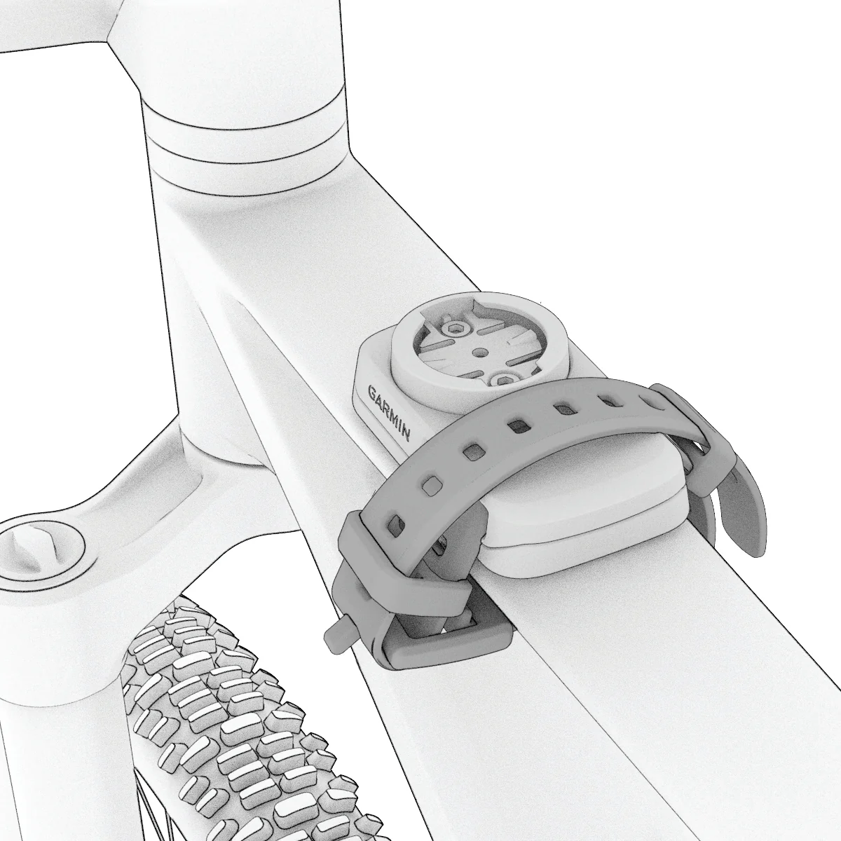 Support Tube Supérieur pour GARMIN EDGE MTB - Image 4