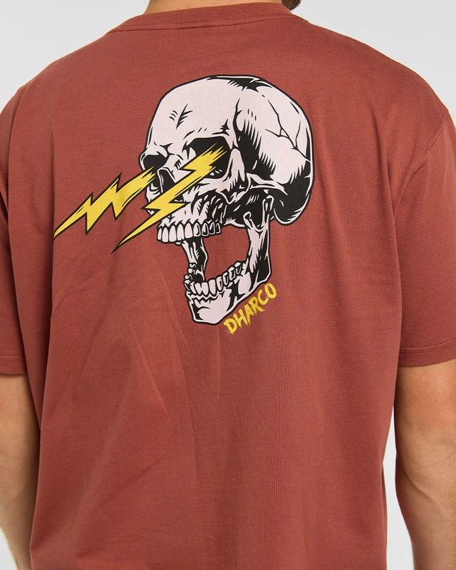 T-Shirt DHARCO COTTON RUST Manches Courtes Marron - Image 5