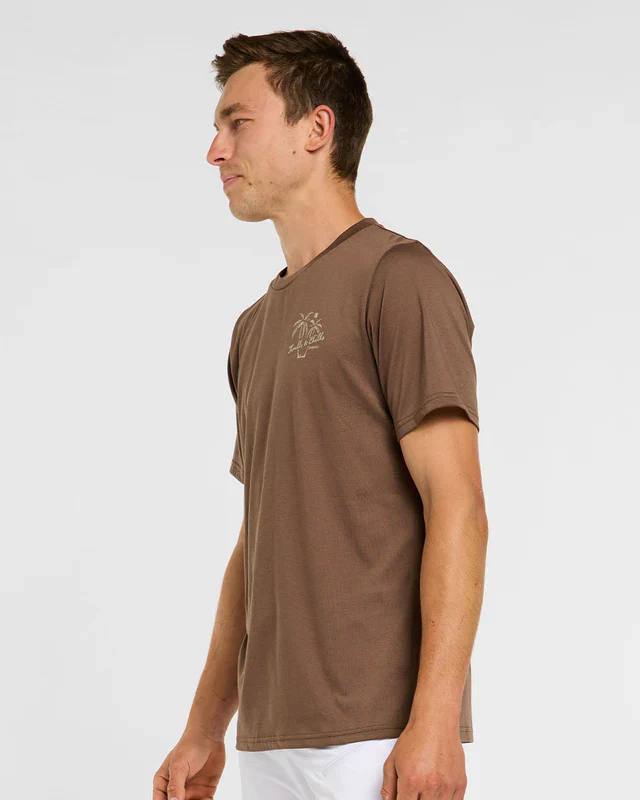 Maillot DHARCO TECH TEE HUSK Manches Courtes Marron - Image 3