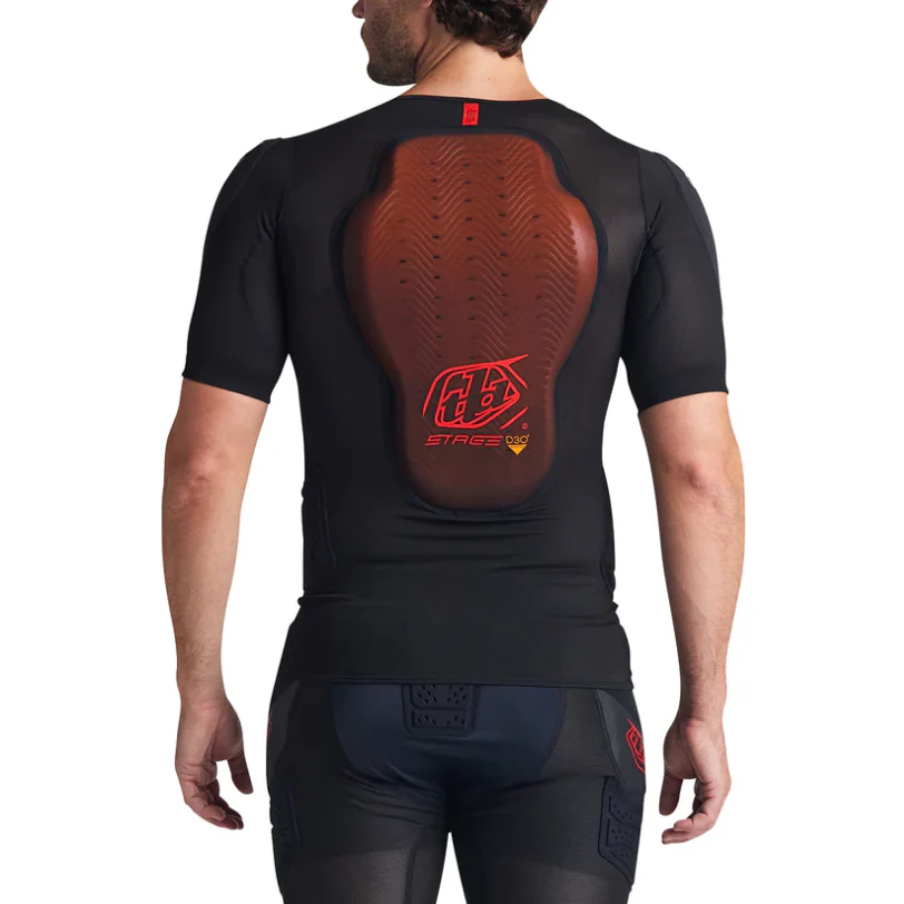 T-Shirt de Protection TROY LEE DESIGNS STAGE GHOST D3O Manches Courtes Noir - Image 4