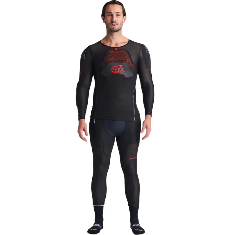 T-Shirt de Protection TROY LEE DESIGNS STAGE GHOST D3O Manches Longues Noir - Image 2