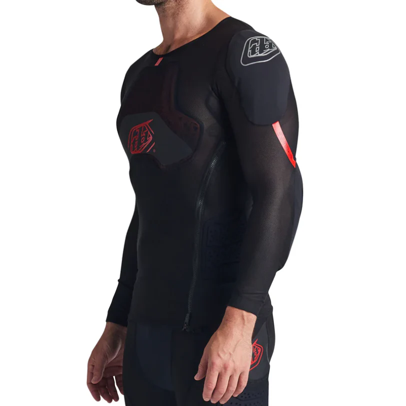T-Shirt de Protection TROY LEE DESIGNS STAGE GHOST D3O Manches Longues Noir - Image 3