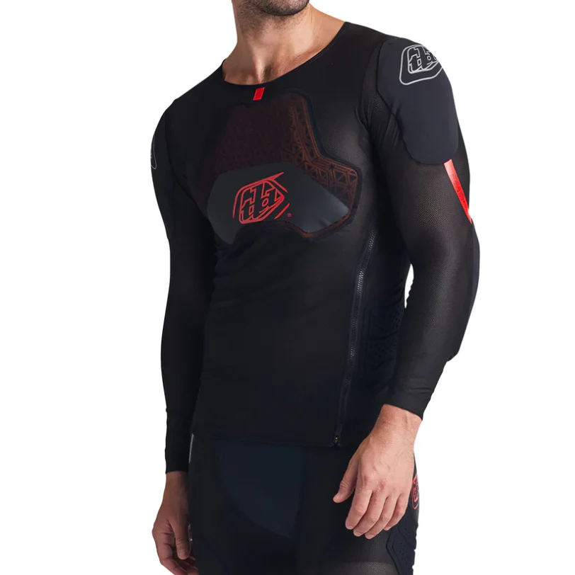 T-Shirt de Protection TROY LEE DESIGNS STAGE GHOST D3O Manches Longues Noir - Image 5