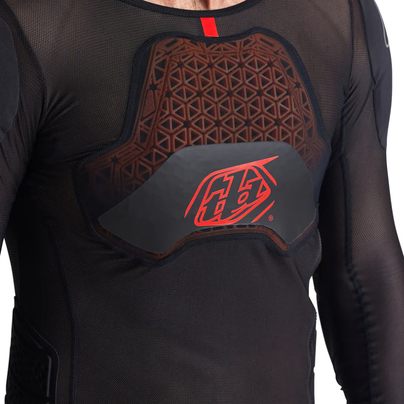 T-Shirt de Protection TROY LEE DESIGNS STAGE GHOST D3O Manches Longues Noir - Image 6