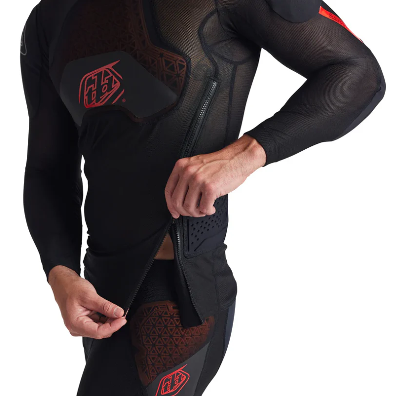T-Shirt de Protection TROY LEE DESIGNS STAGE GHOST D3O Manches Longues Noir - Image 7