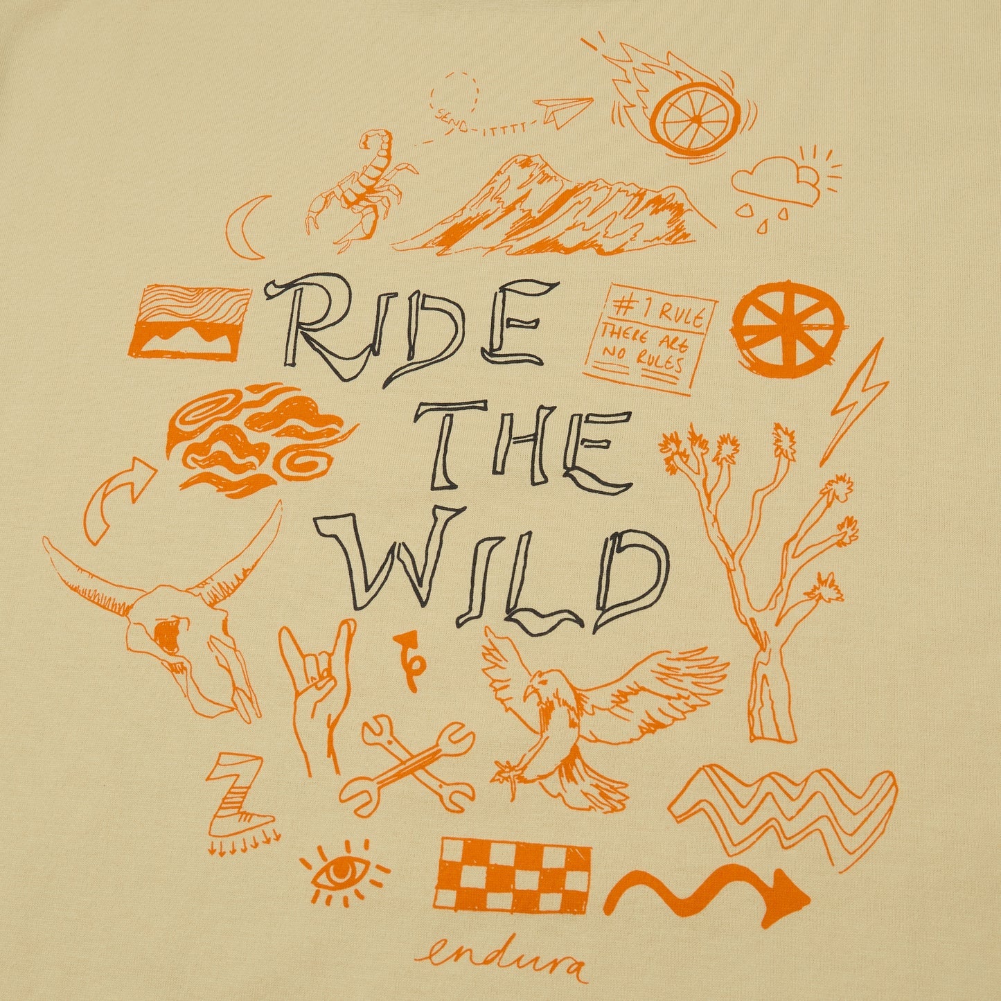T-Shirt ENDURA RIDE THE WILD GRAPHIC Sand - Image 4