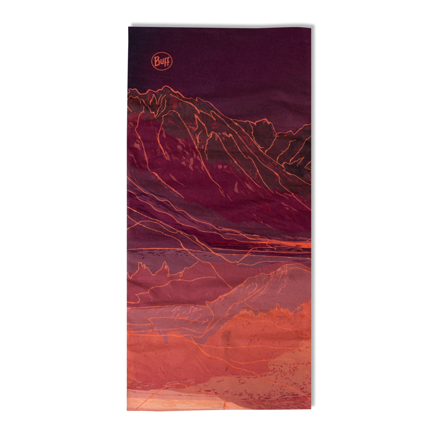 Tour de Cou BUFF ORIGINAL ECOSTRETCH Unal Bordeaux/Orange - Image 2