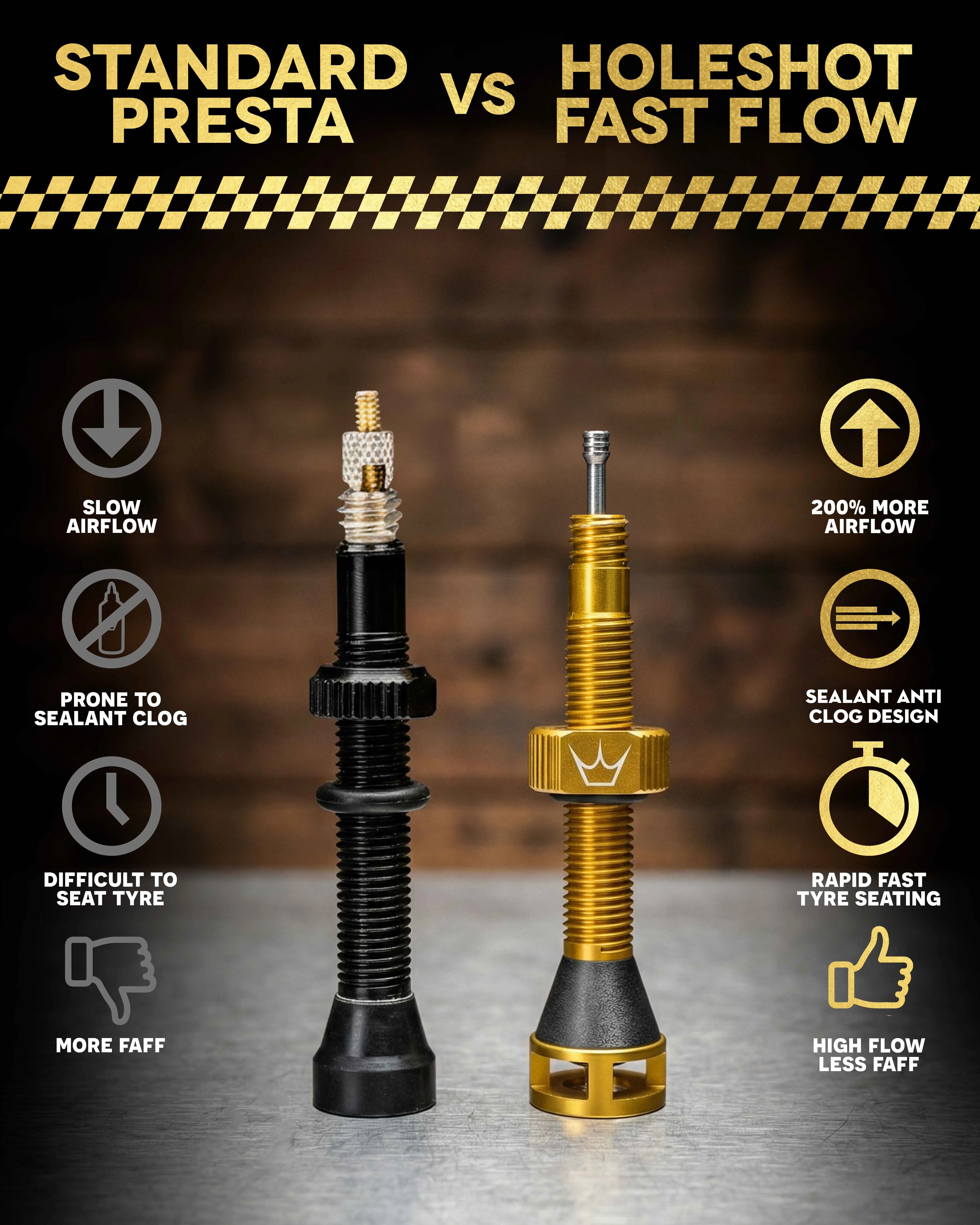Valves Tubeless PEATY'S HOLESHOT FAST FLOW 42mm (x2) Rose - Image 3