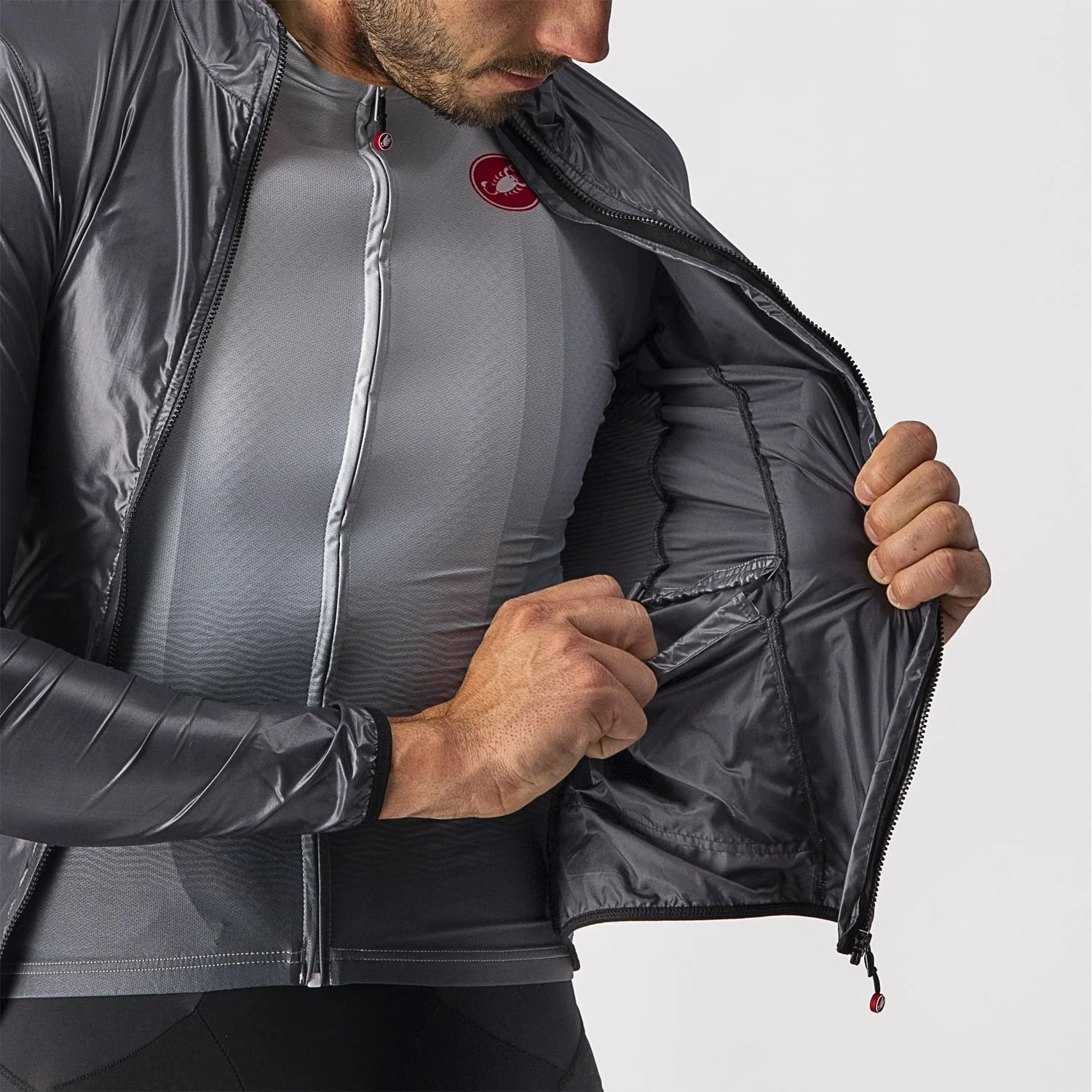 Veste CASTELLI ARIA SHELL Gris Foncé - Image 6