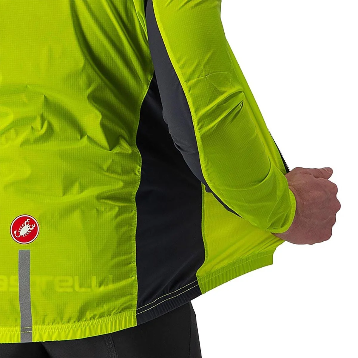 Veste CASTELLI SQUADRA STRETCH Jaune/Gris - Image 3
