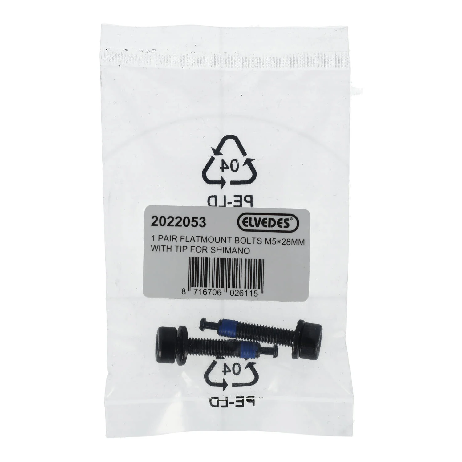 Vis de Fixation Etrier Arrière ELVEDES FM Shimano M5x28 Type C - Image 2