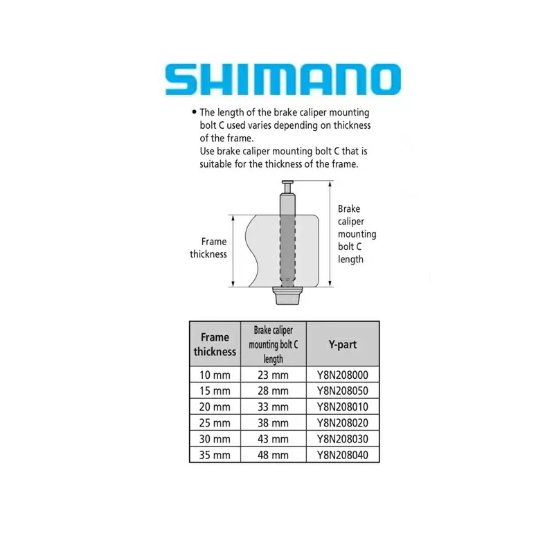 Vis De Fixation étrier SHIMANO FLATMOUNT Type C - Image 2